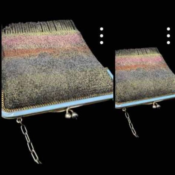 Rainbow Pastel Enamel Mesh Chainmail Purse, Vintage Purse, Antique,DiscoLemonade - Picture 2 of 2